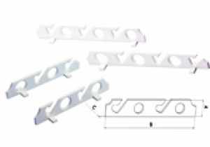 TREM SRL PORTACANNE A PARETE DA RIPOSO 6 POSTI BIANCO PVC