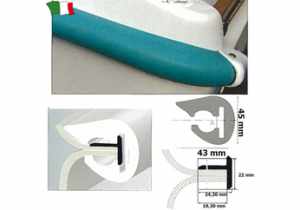 TESSILMARE BOTTAZZO PROFILO L-45 MT.24 BIANCO