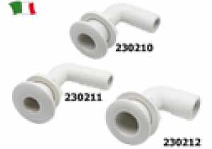 TREM SRL SCARICO A MARE 90° MM.25 NYLON BIANCO